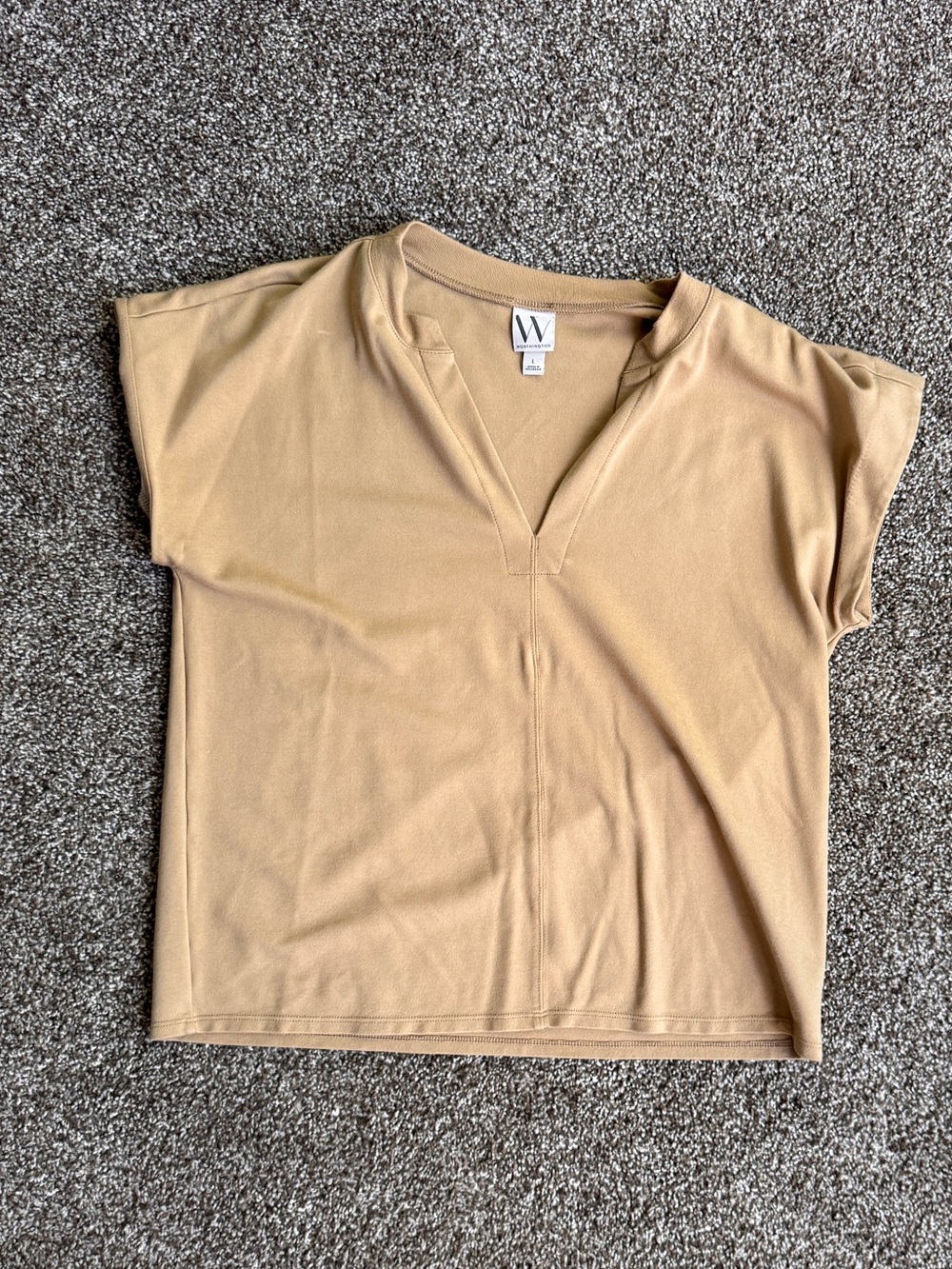 Worthington V-Neck Cap Sleeve Top | SIZE L